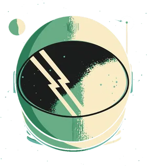 Retro Astronaut Helmet Vector Art
