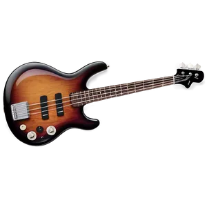 Retro Bass Guitar PNG Jga