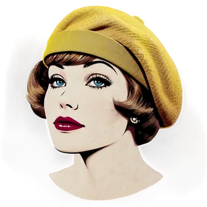 Retro Beret Graphic Png 88 PNG image