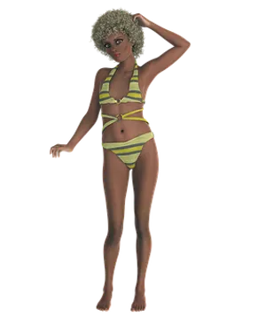 Retro_ Bikini_ Model_ Pose