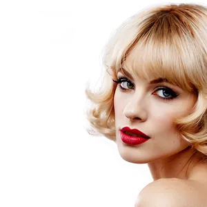 Retro Blonde Bangs PNG 60