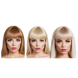 Retro Blonde Bangs PNG Mke77 PNG
