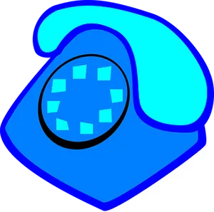 Retro Blue Phone Icon
