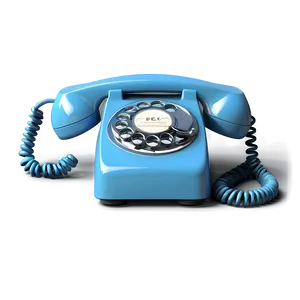 Retro Blue Phone Png 06252024 PNG image