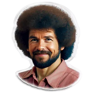 Retro Bob Ross Hair PNG Yig78