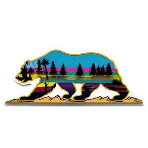 Retro California Bear Emblem Png 28 PNG image