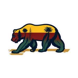 Retro California Bear Emblem Png 97 PNG image