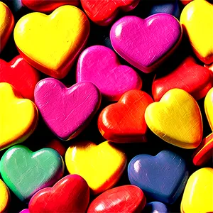 Retro Candy Hearts PNG Fkq PNG
