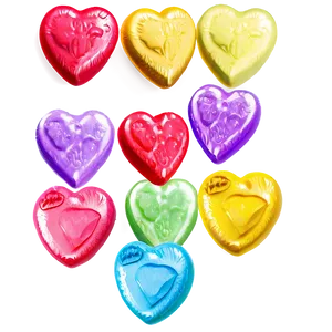 Retro Candy Hearts PNG Pnn69 PNG