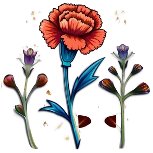 Retro Carnation Symbol PNG Wgw PNG
