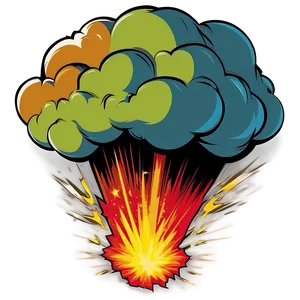 Retro Cartoon Explosion Png Ajx PNG image