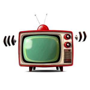 Retro Cartoon Tv Set Png 06132024 PNG image