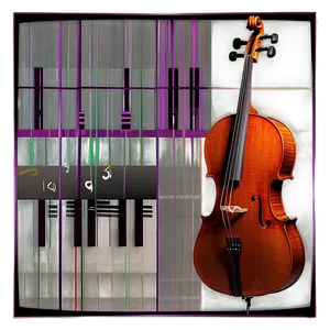 Retro Cello Poster Png 05242024 PNG image