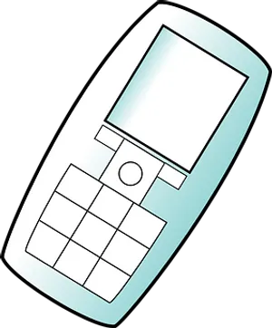 Retro Cellphone Illustration PNG image