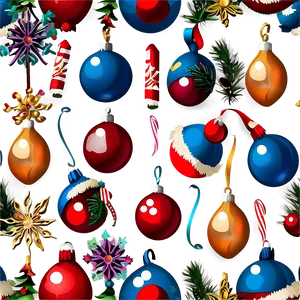 Retro Christmas Decorations PNG 06252024 PNG
