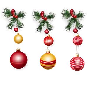Retro Christmas Decorations PNG Hms PNG
