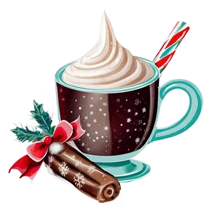 Retro Christmas Hot Chocolate PNG 06252024 PNG