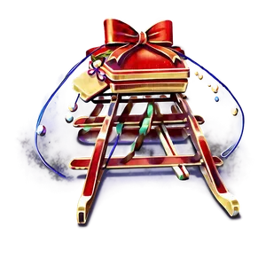 Retro Christmas Sled PNG 88 PNG