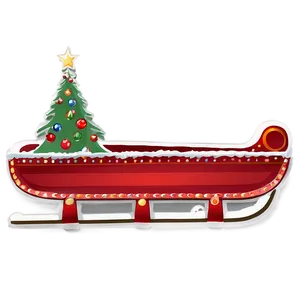 Retro Christmas Sled PNG Bpa90 PNG