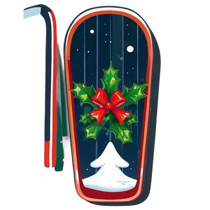 Retro Christmas Sled Png Cff35 PNG image