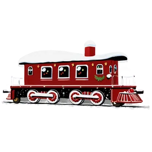 Retro Christmas Train PNG Iqr PNG