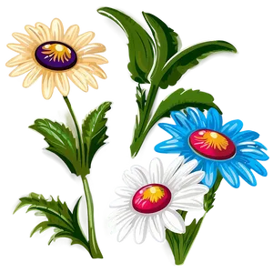 Retro Daisy Clipart Png 49 PNG image