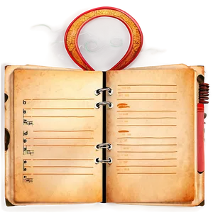 Retro Diary Page Png 86 PNG image