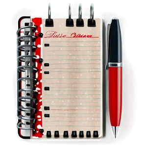 Retro Diary Page Png Hqn PNG image