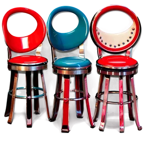 Retro Diner Silla PNG Dlt