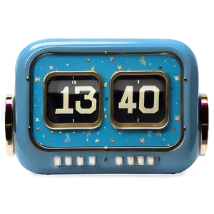 Retro Flip Clock PNG Gge