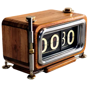 Retro Flip Clock PNG Ipv94