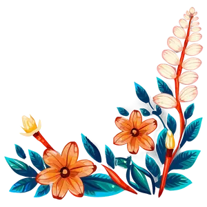 Retro Floral Bouquet Composition PNG 32 PNG