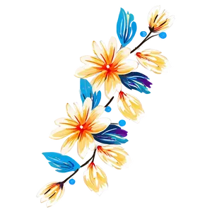 Retro Floral Cascade PNG 88 PNG