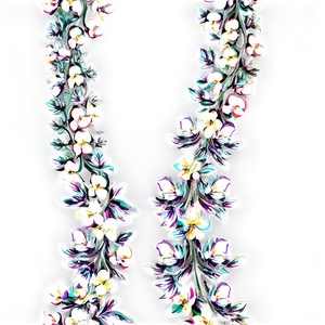 Retro Floral Cascade PNG 90 PNG
