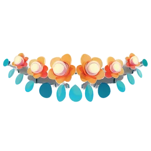 Retro Flower Festoon PNG Qli56 PNG