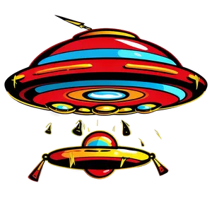 Retro Flying Saucer Clipart Png 06202024 PNG image