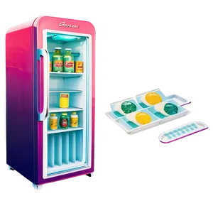 Retro Fridge Png 05252024 PNG image