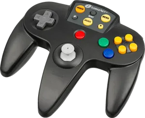 Retro Game Controller Black Background PNG image