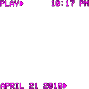 Retro Glitch Date Display PNG image