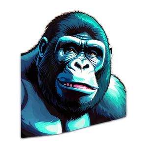 Retro Gorilla Sticker Png 38 PNG image