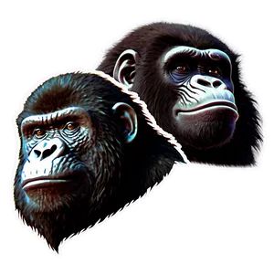 Retro Gorilla Sticker Png Enu44 PNG image