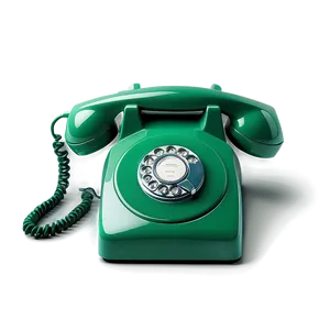 Retro Green Phone PNG Pcm PNG