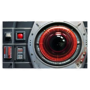 Retro Hal 9000 Artwork Png 06252024 PNG image