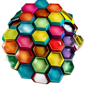 Retro Hexagon Pattern Png Grl56 PNG image