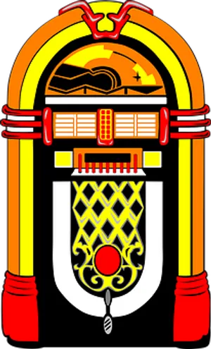 Retro Jukebox Vector Art PNG