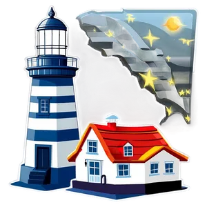 Retro Lighthouse Png 17 PNG image