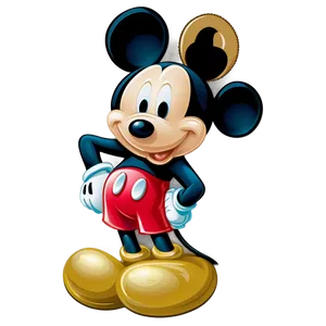 Retro Mickey Mouse Illustration PNG 53