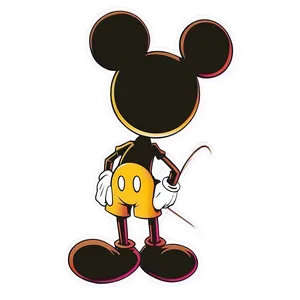 Retro Mickey Mouse Silhouette Png Xlq16 PNG image