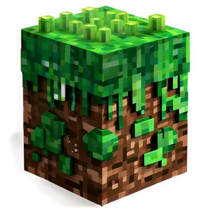 Retro Minecraft Grass Block Png Unk90 PNG image