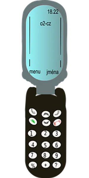 Retro_ Mobile_ Phone_ Illustration PNG image